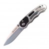 Складной нож Ganzo G718 Серебристый 440C (58-60 HRC) + Подарок Чехол на ремень
